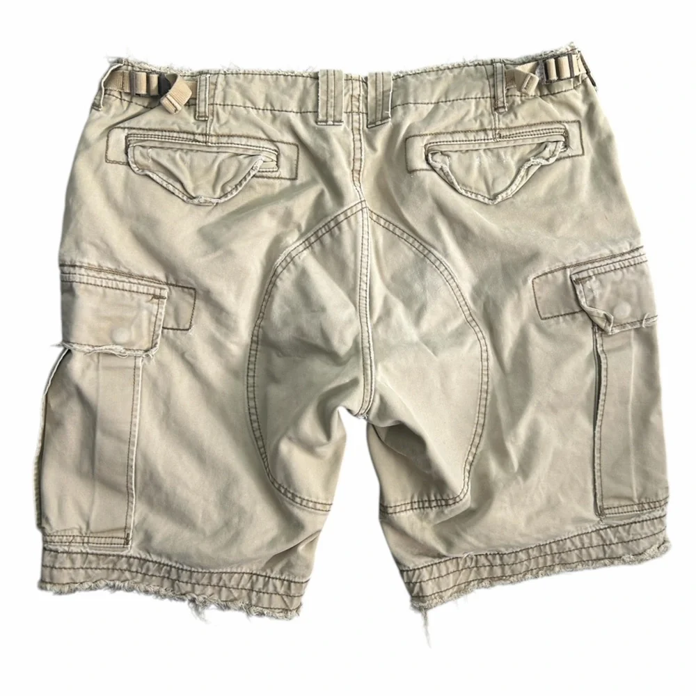 Polo Ralph Lauren Men’s Cargo Shorts Size‎ 34 Distressed Tan Utility Style